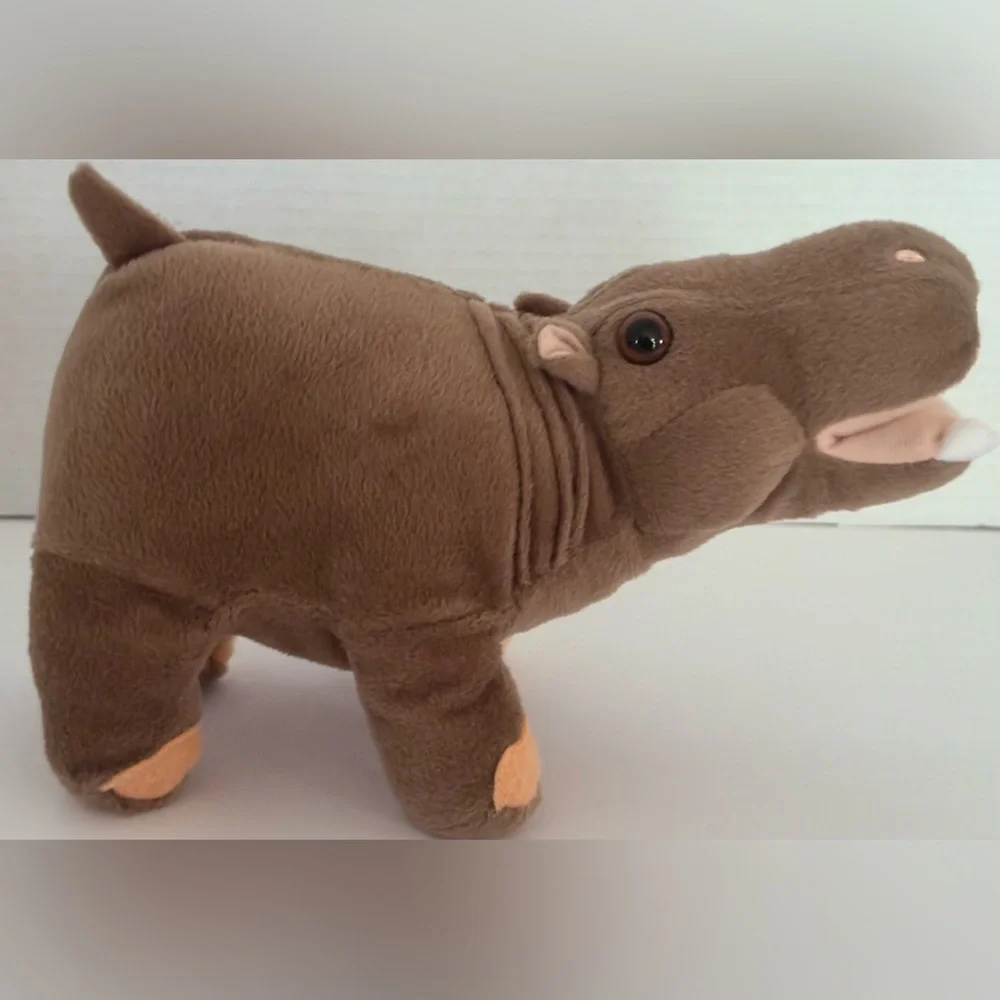 Mama Hippopotamus With Baby Stuff Plush Animal.